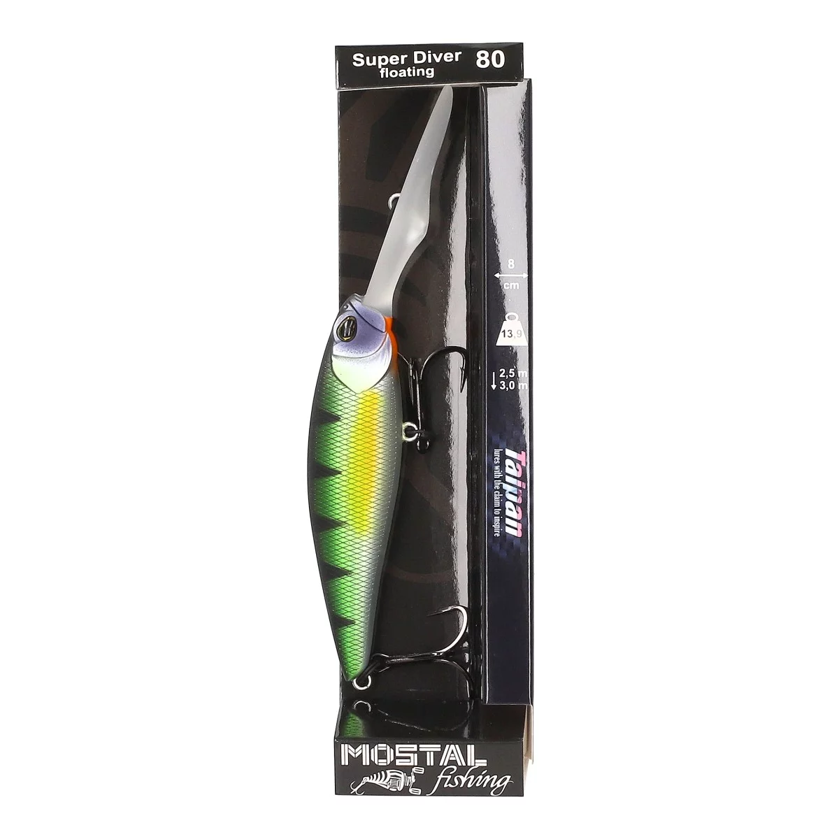 TAIPAN Super Diver Green Perch 80mm