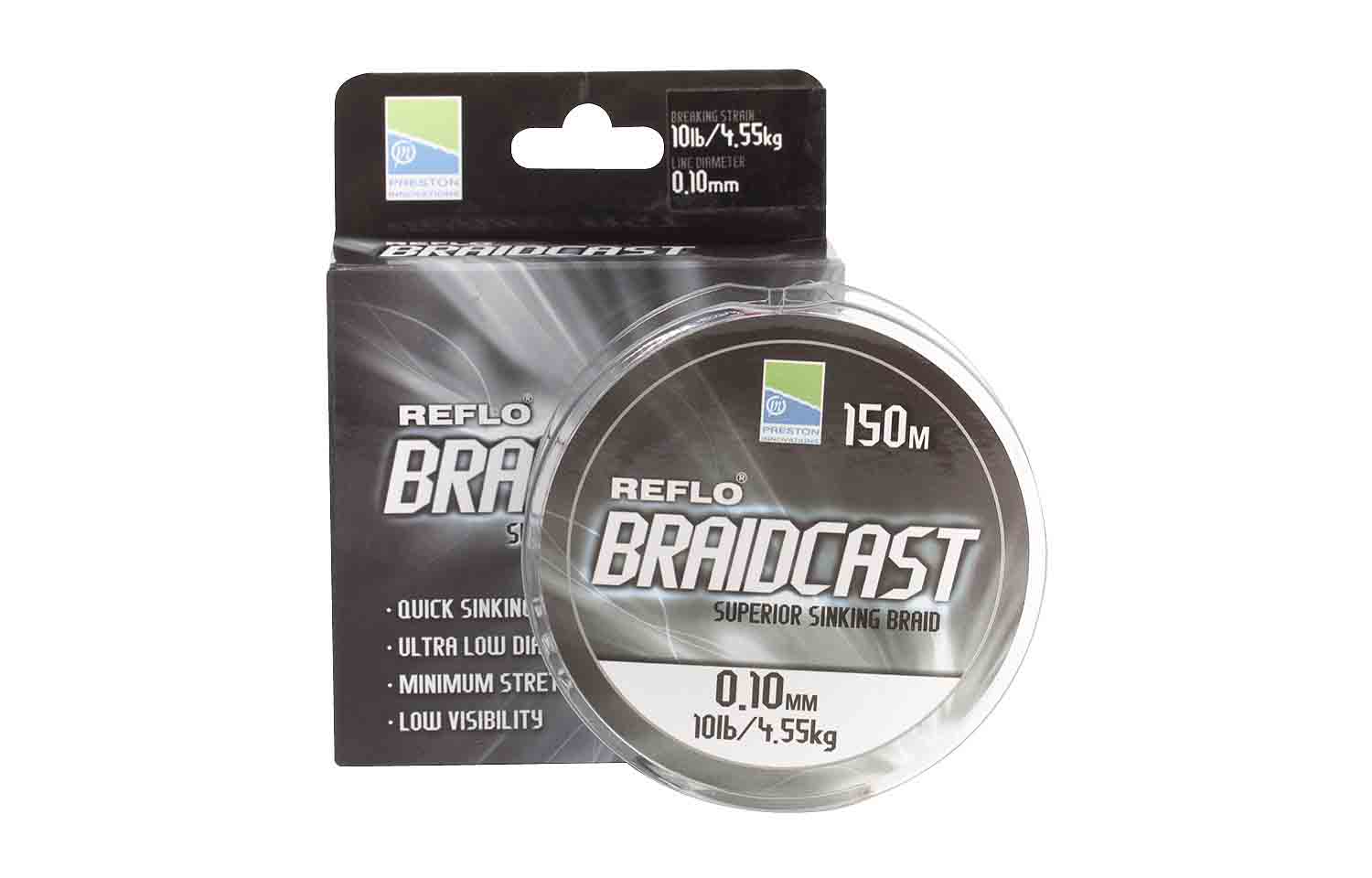 PRESTON Reflo Braid Cast - 0.12mm 150m, geflochtene Angelschnur, braided line PRESTON Reflo Braid Cast - 0.12mm 150m, geflochtene Angelschnur, braided line