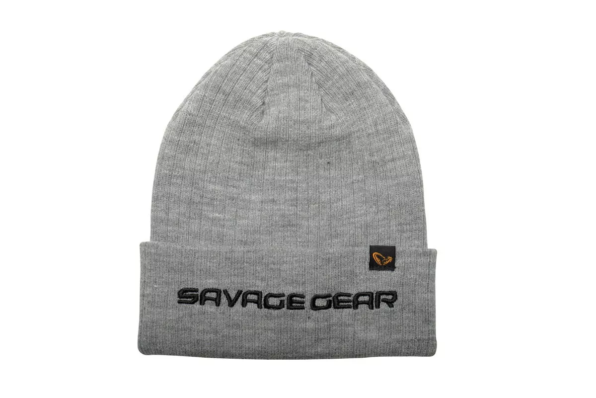 SAVAGE-GEAR Fold-Up Beanie One Size Light Grey Melange