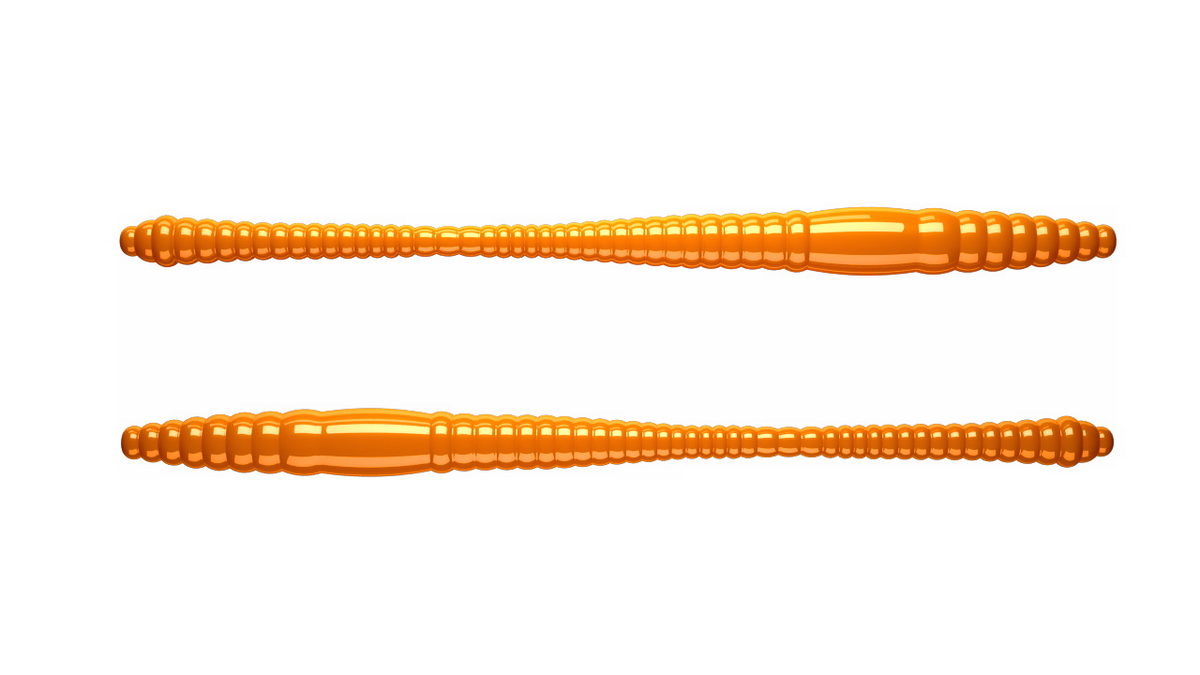 LIBRA LURES Dying Worm 80 Cheese 038-brown 12st, Forellenköder, schwimmend und aromatisiert — 7.00 hot orange Krill