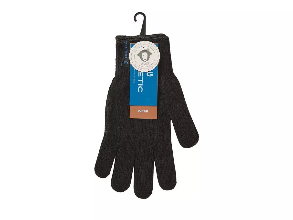 KINETIC Merino Wool Glove One Size Black, Wollhandschuhe