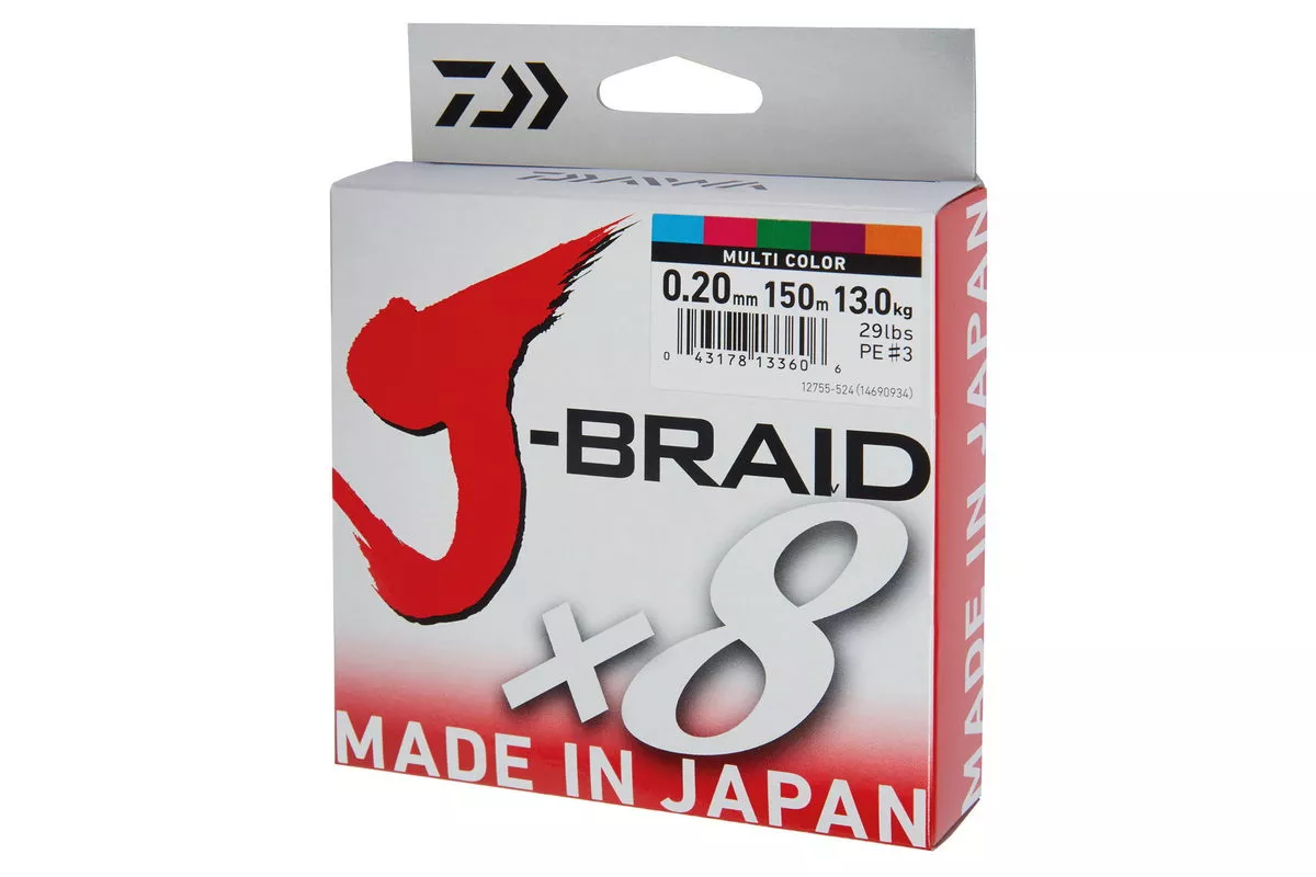 DAIWA J-Braid X8 multi-color 0.10mm 6.00kg 150m