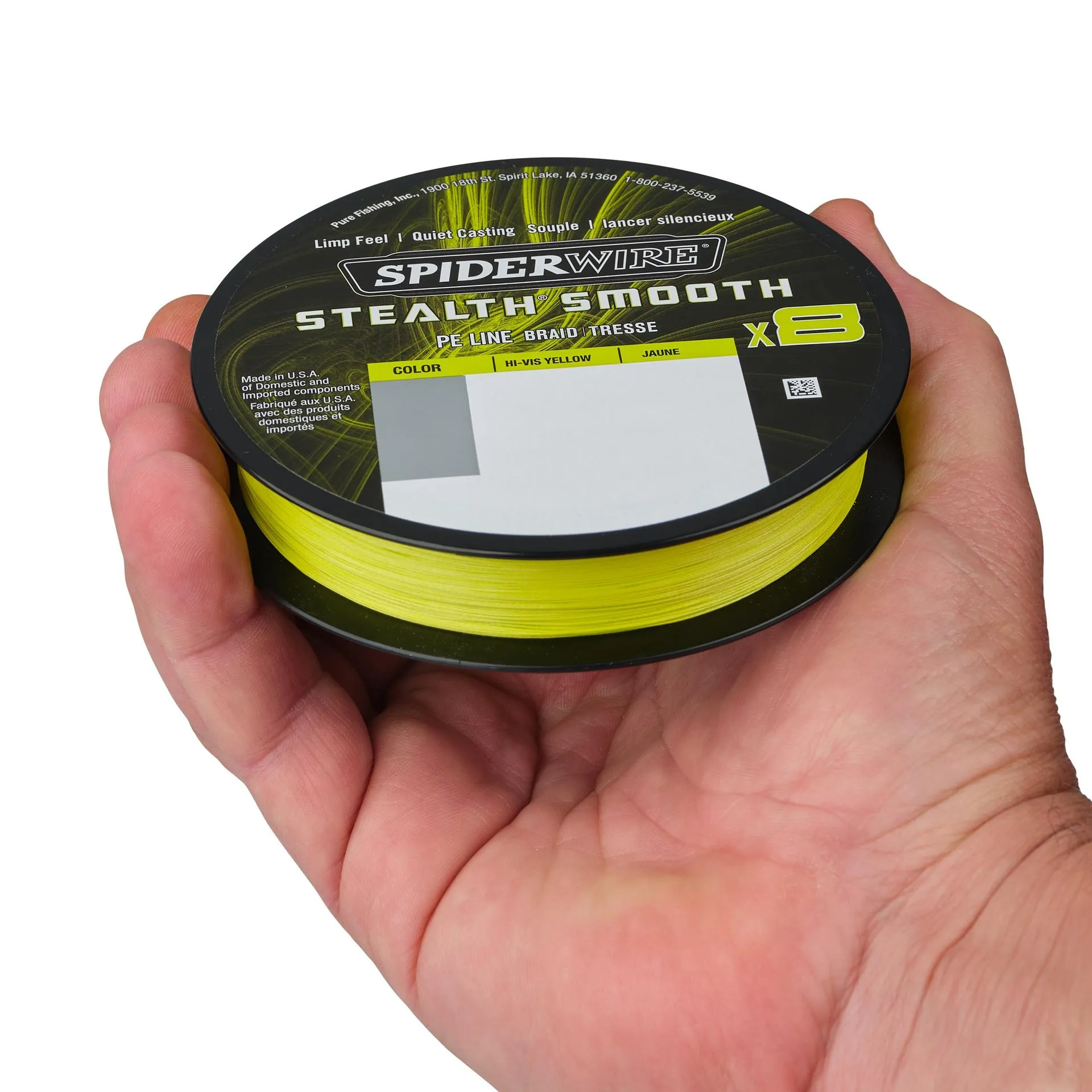 SPIDERWIRE Stealth Smooth 8 Braid 0,09mm 150m HI-Vis Yellow 7,5kg geflochten