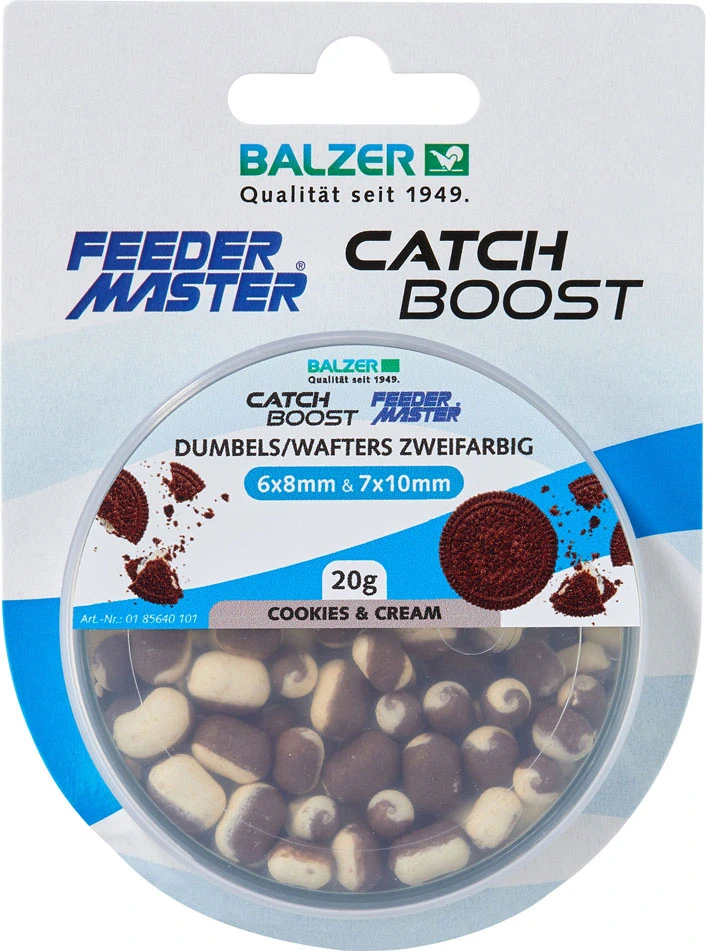 BALZER Zweifarbige Dumbells (Wafter) 6x8mm und 7x10mm gemischt weiss-braun Cookies and Cream