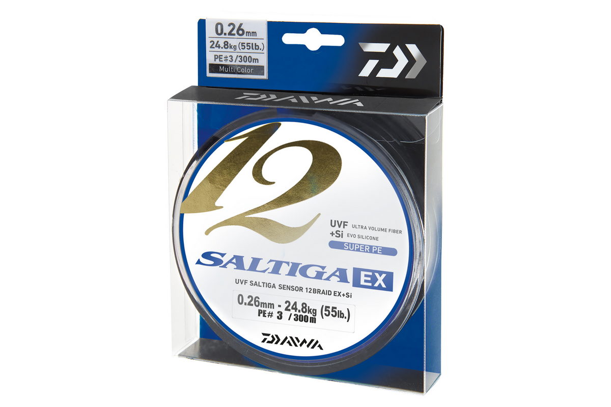 DAIWA Saltiga 12 Braid EX+Si multi-color 0.14mm 12.20kg 300m