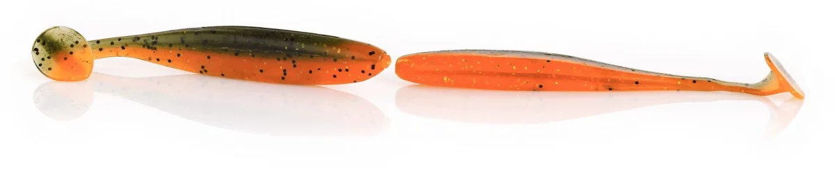 MOSTAL Taipan Shad 7.50cm Green Tomato Glitter 10 Stück Gummifische Shads