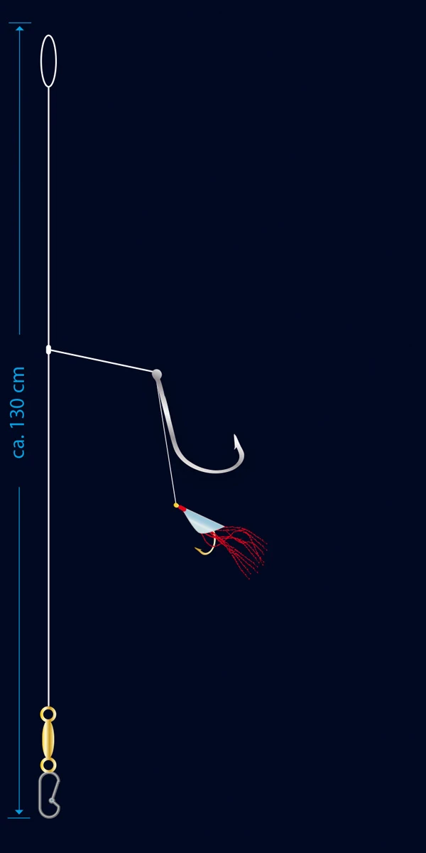 AQUANTIC Bite Over Rig red 8/0-10/0