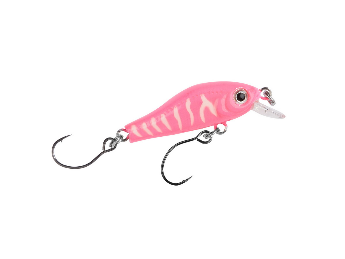 BALZER Trout Attack Minnow Wobbler UV gelb-blau 3,5cm 2g — 3.50 pink
