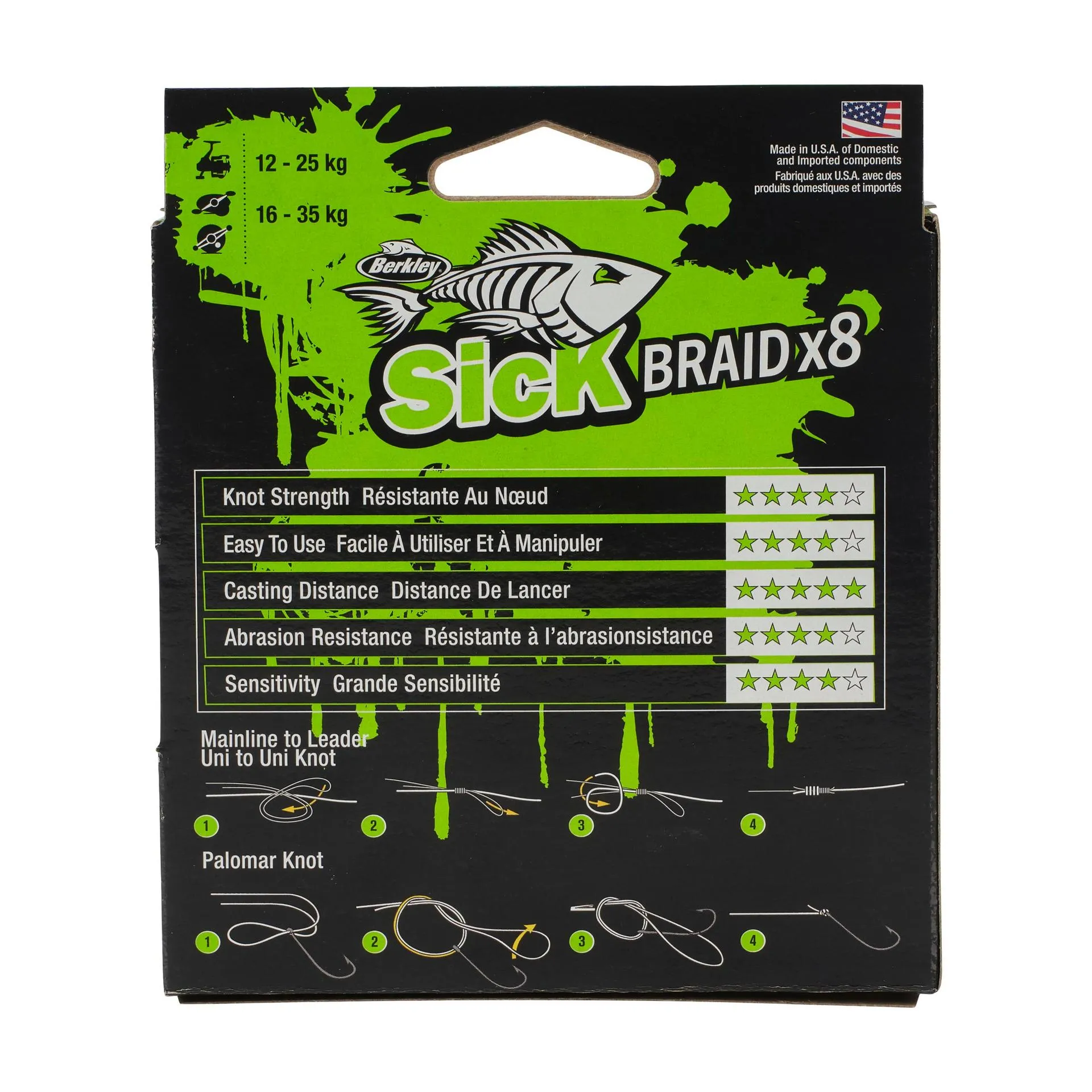 BERKLEY Sick Braid 8X Black 0.19mm 150m 18kg