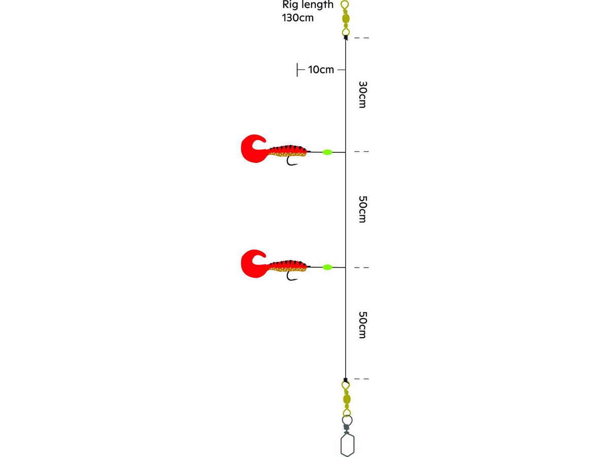 KINETIC Sabiki Twister XL Tail Dorschvorfach