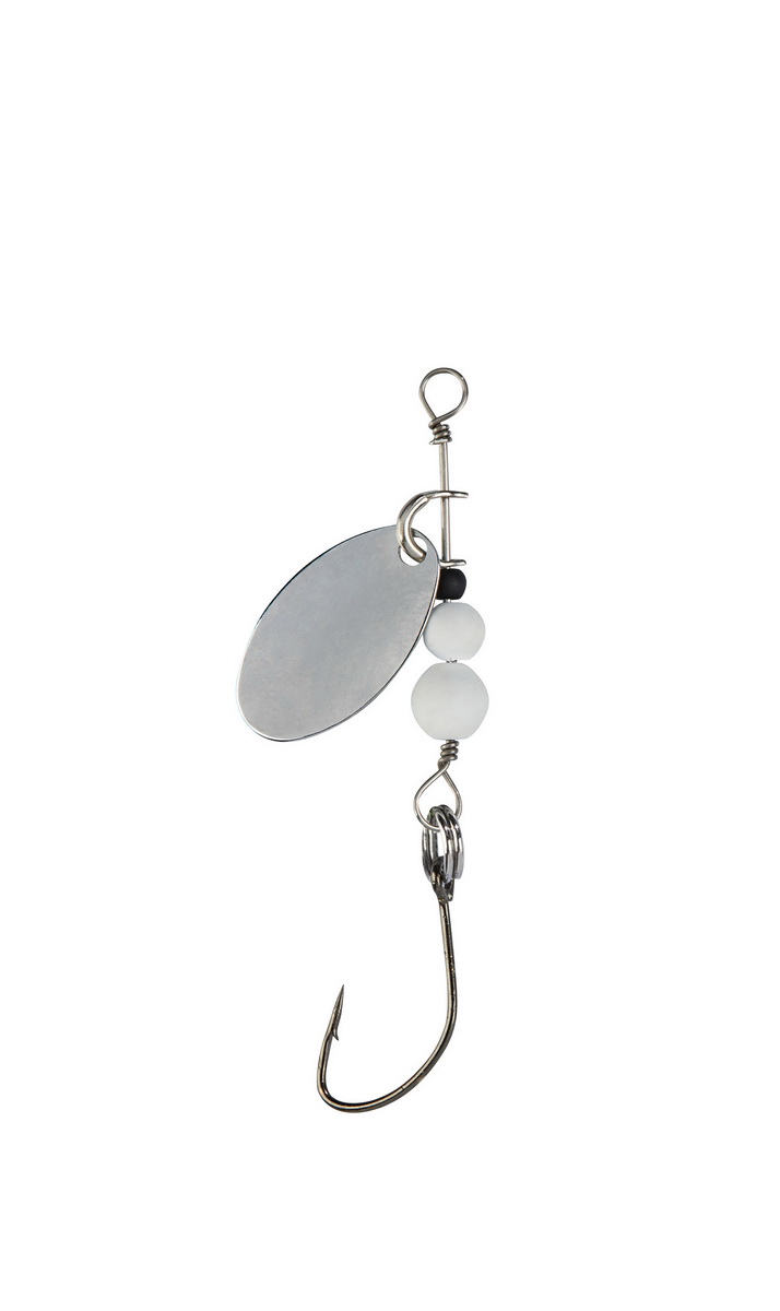 BALZER Trout Attack Micro Spinner UV grün 3,5cm 1g — silber-weiss