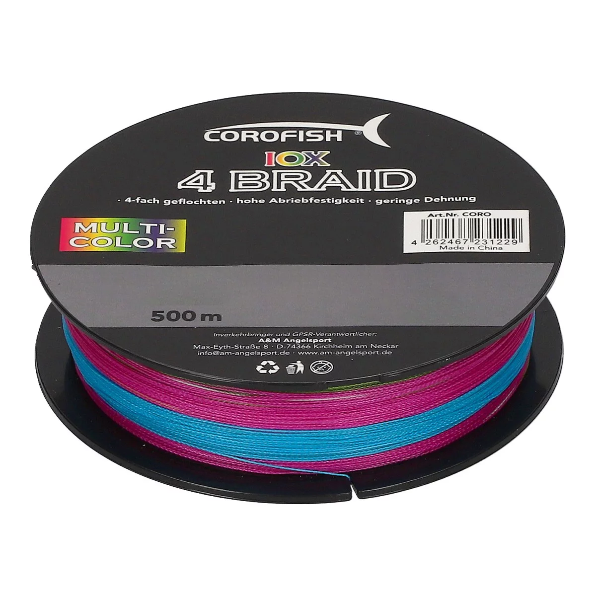COROFISH IOX 4 Braid 0.28mm Yellow 500m 18.5kg — 500 multicolor 0.30