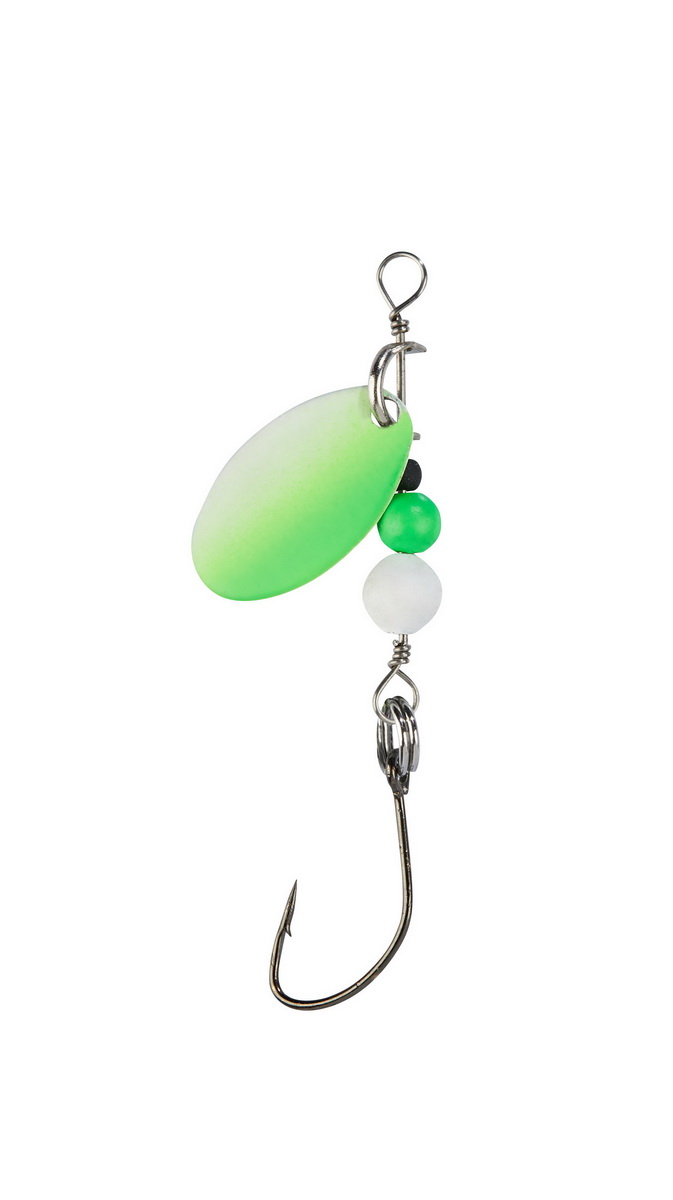 BALZER Trout Attack Micro Spinner UV grün-weiß 3,5cm 1g BALZER Trout Attack Micro Spinner UV grün-weiß 3,5cm 1g