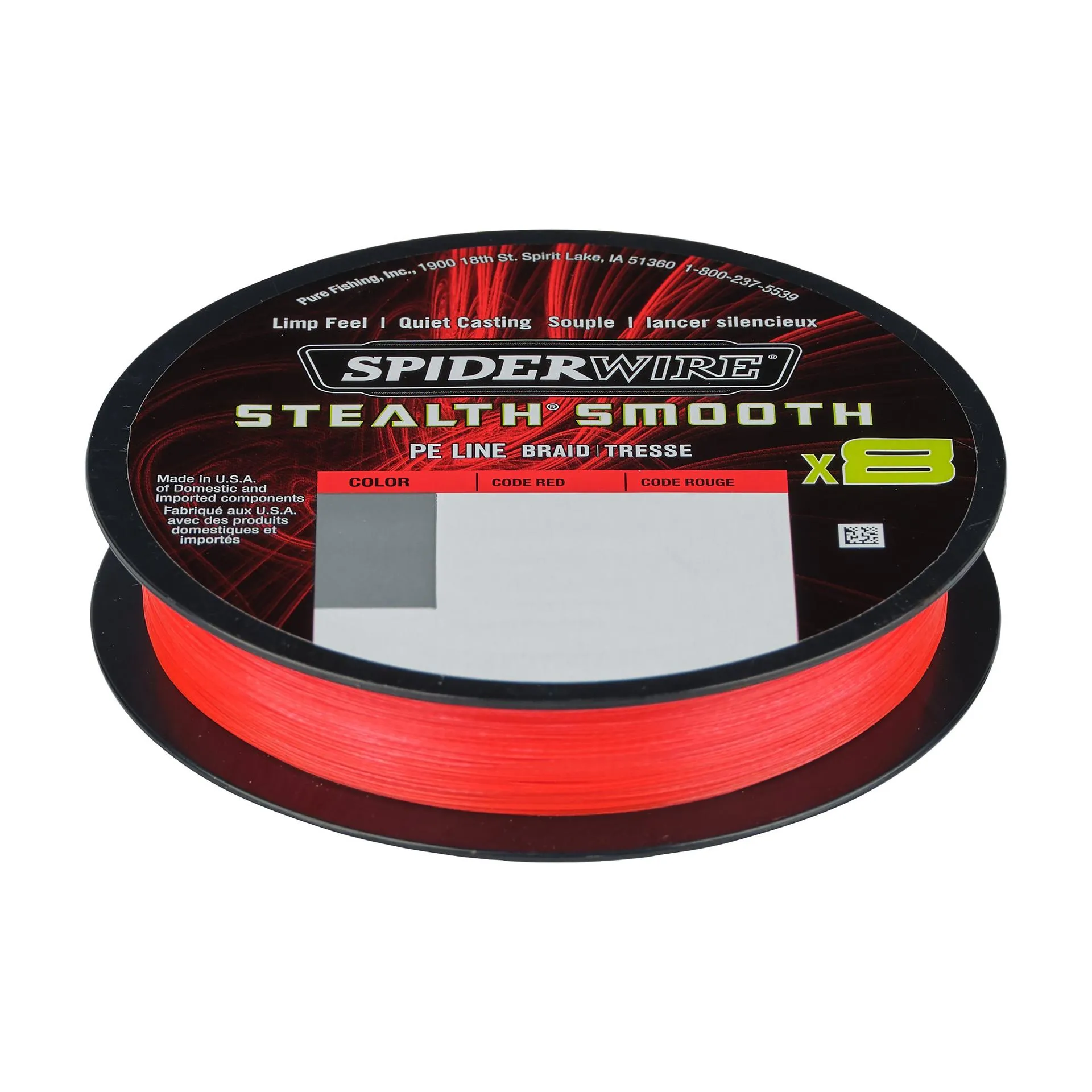 SPIDERWIRE Stealth Smooth 8 Braid 0,19mm 150m Code Red 18,0kg geflochten