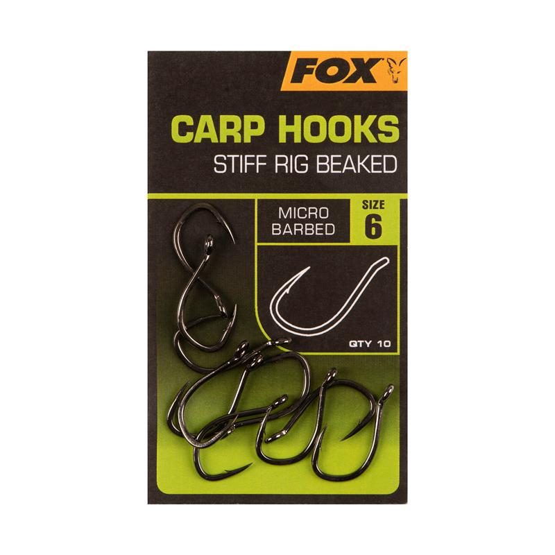 FOX Carp Hooks - Stiff Rig Beaked - size 4 FOX Carp Hooks - Stiff Rig Beaked - size 4