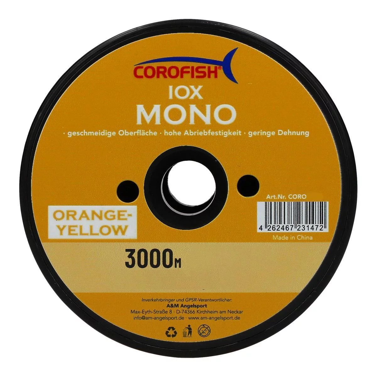 COROFISH IOX MONO 3000m Orange/Yellow monofile Angel-Schnur