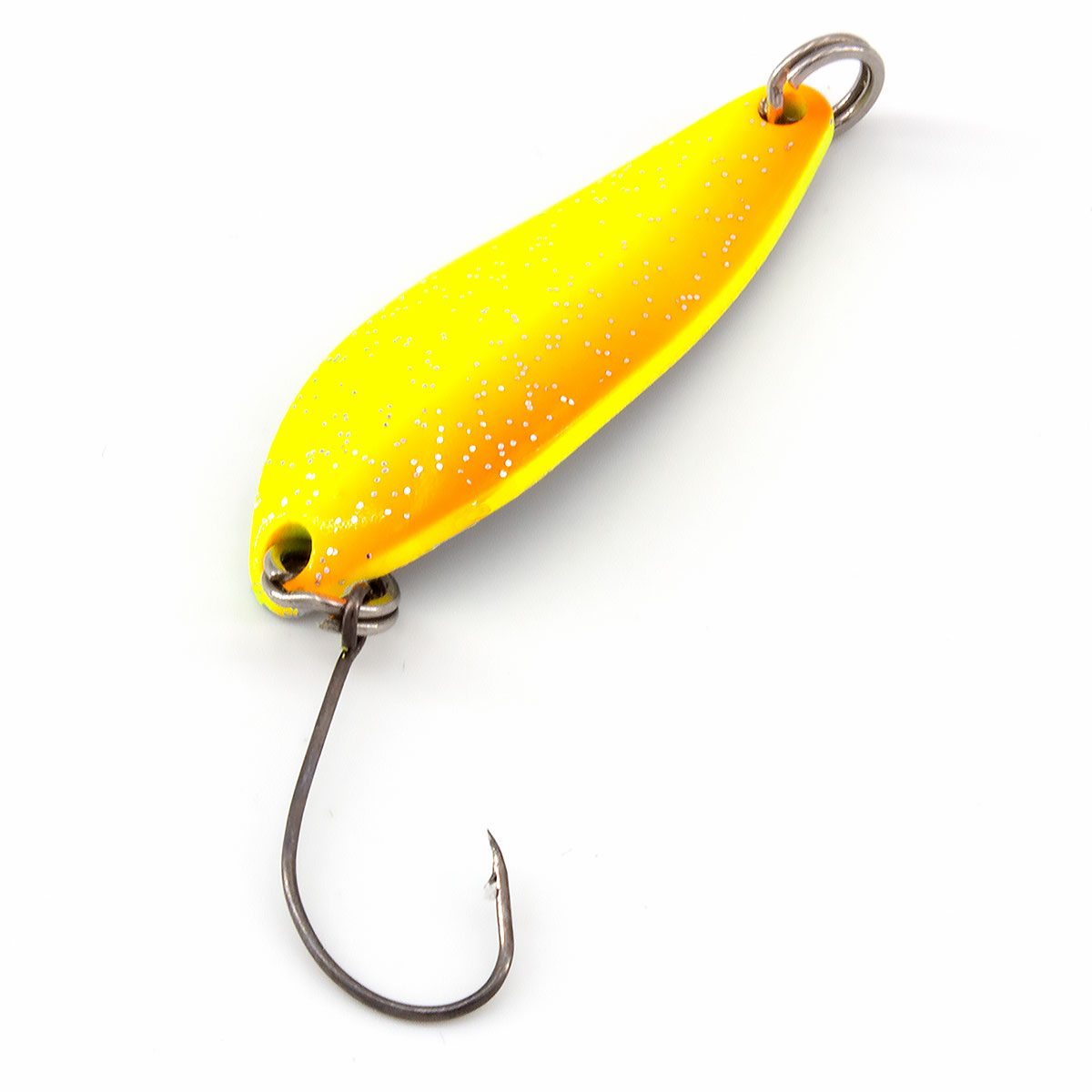 Trout Wave Spoon 3.5g orange yellow glitter
