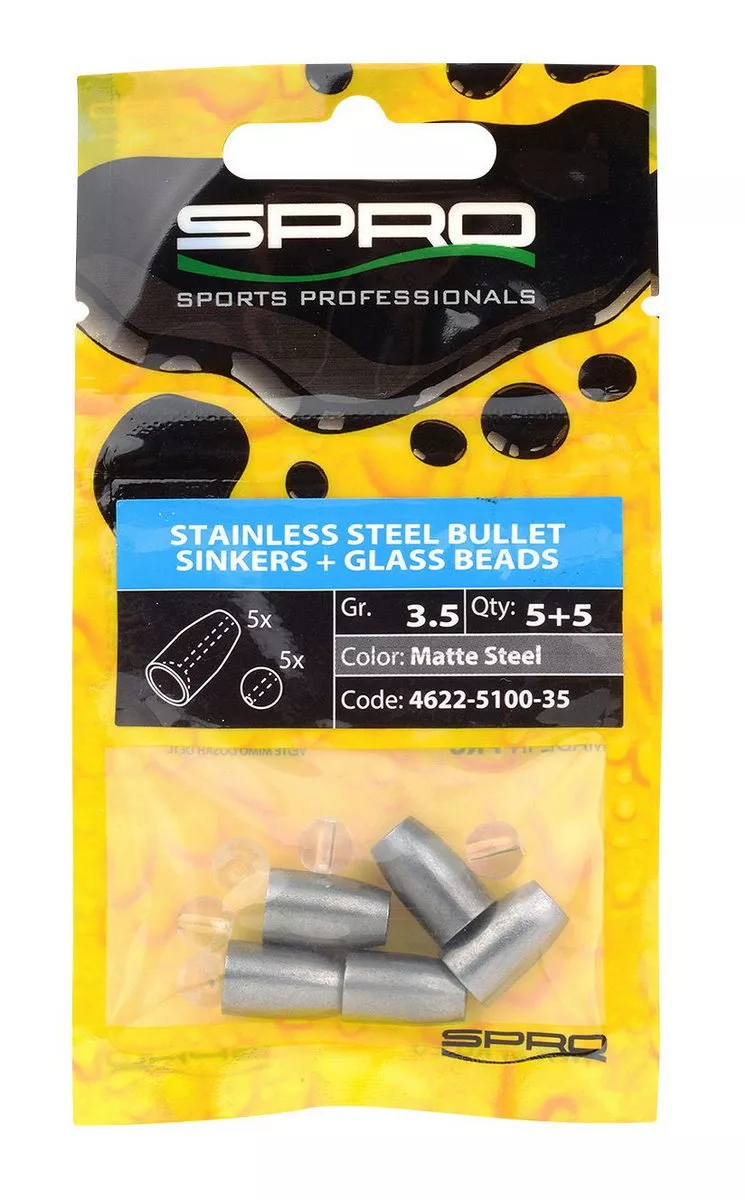 SPRO Stainless Steel Bullet Sinkers 7,2g 4st