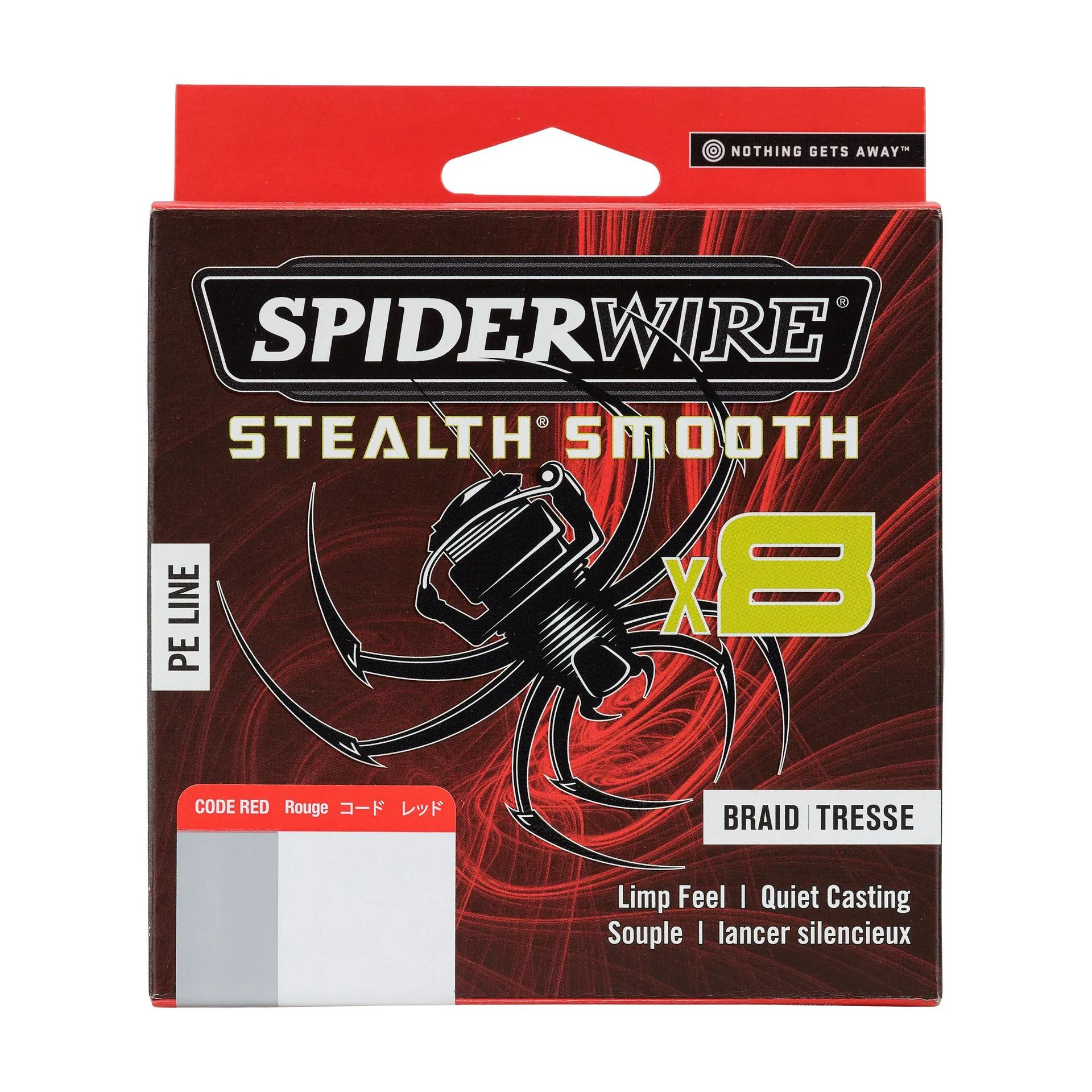 SPIDERWIRE Stealth Smooth 8 Braid 0,19mm 150m Code Red 18,0kg geflochten