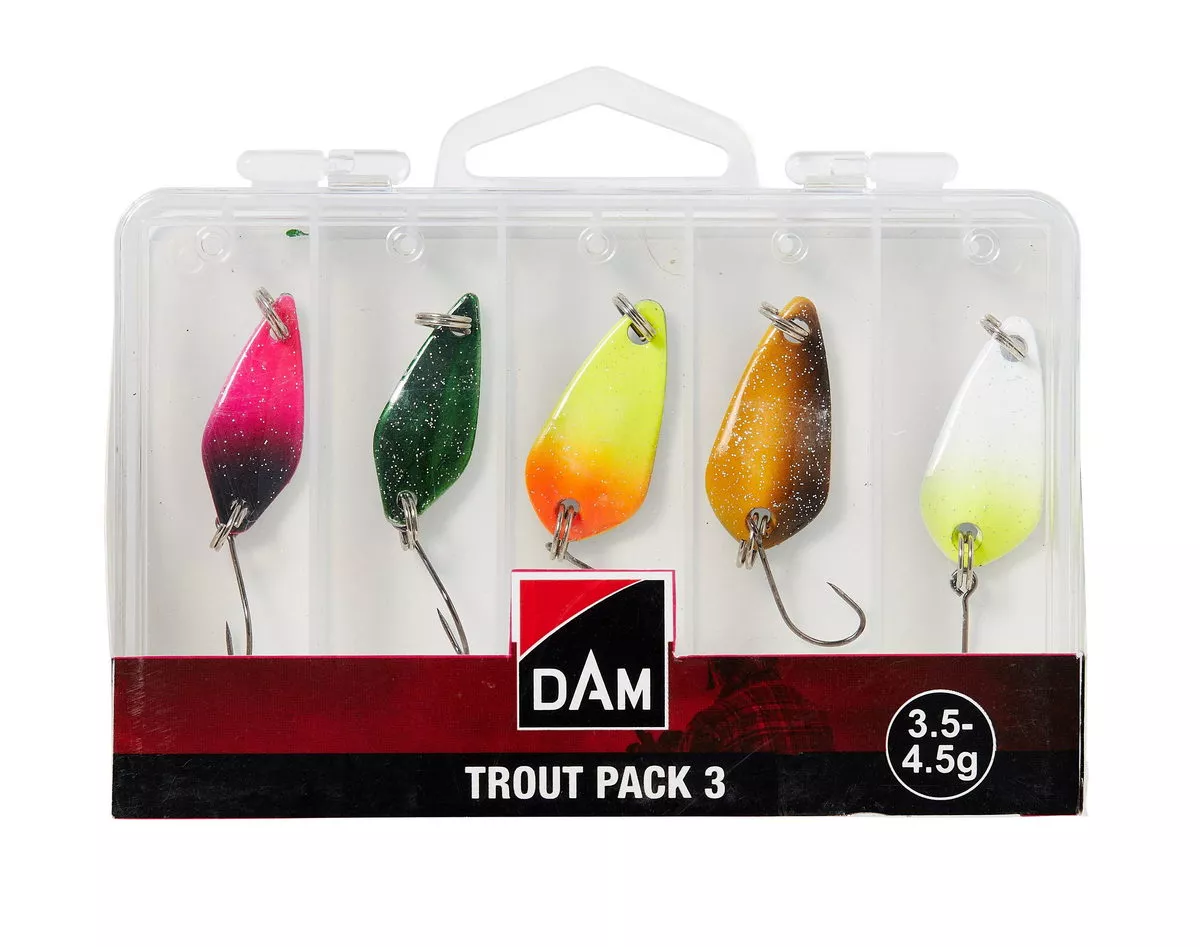 DAM Trout Pack Box 3.5-4.5g Assorted Varied
