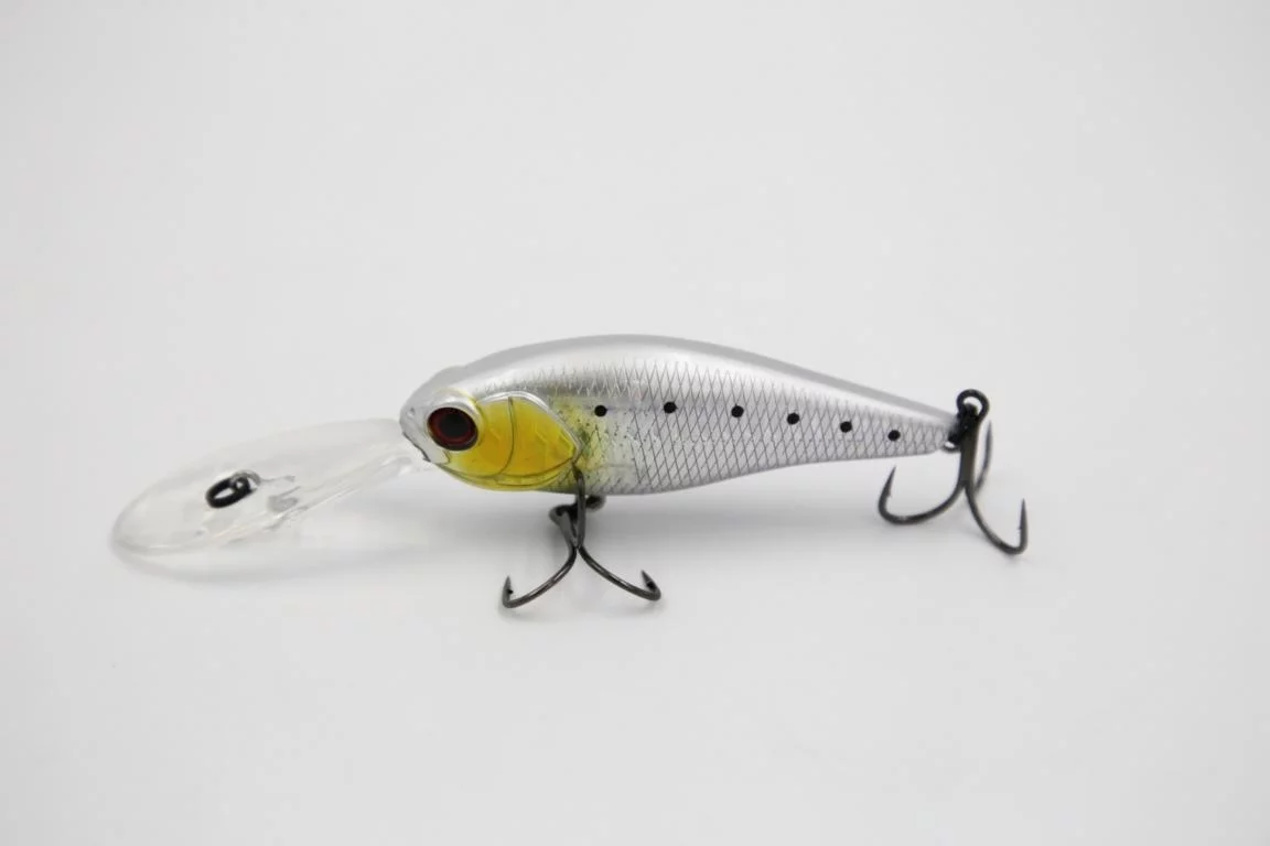TAIPAN Diving Shad Chrome Black 62mm — 7.50 Pearl Shiner