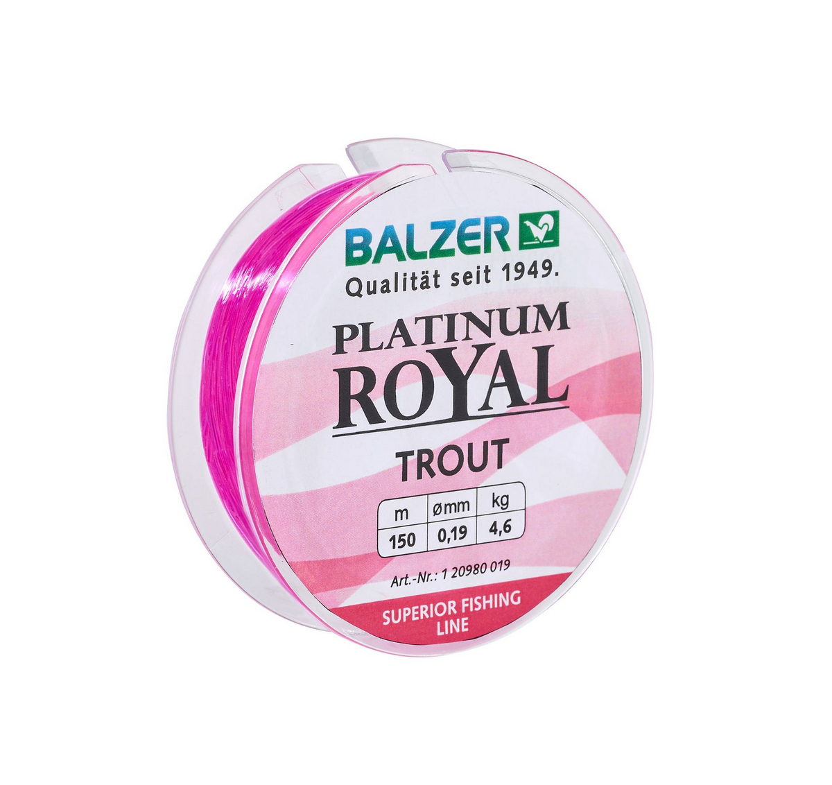 BALZER Platinum Royal Trout pink 150m 0,22mm monofile Nylon Angelschnur BALZER Platinum Royal Trout pink 150m 0,22mm monofile Nylon Angelschnur