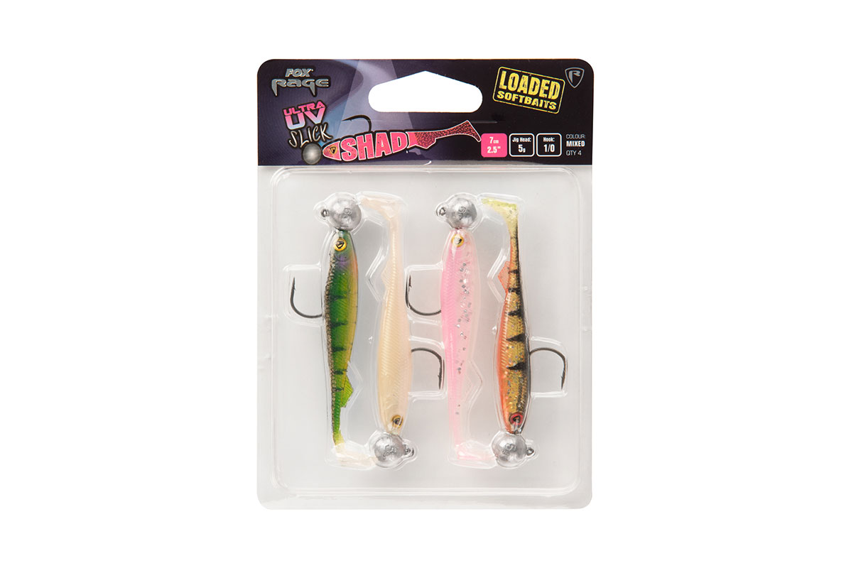FOX RAGE UV Slick Shad Loaded 11cm 10g 3/0 x 4pcs FOX RAGE UV Slick Shad Loaded 11cm 10g 3/0 x 4pcs