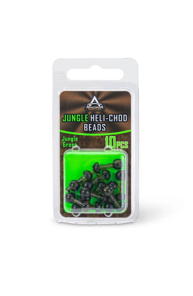 ANACONDA Jungle Green Heli-Chod Beads 10pcs. weitere Ansicht
