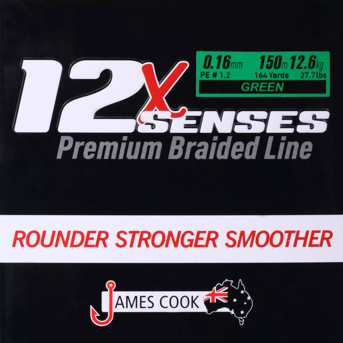 12X Senses Premium Braid 0,16mm 150m green 12,6kg