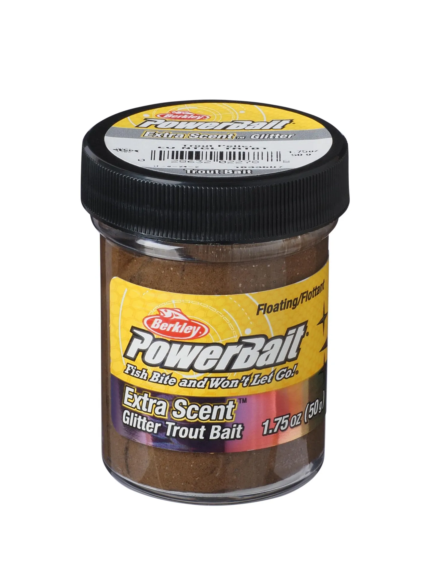 BERKLEY PowerBait Natural Glitter Trout Dough Fish Pellet Glitter