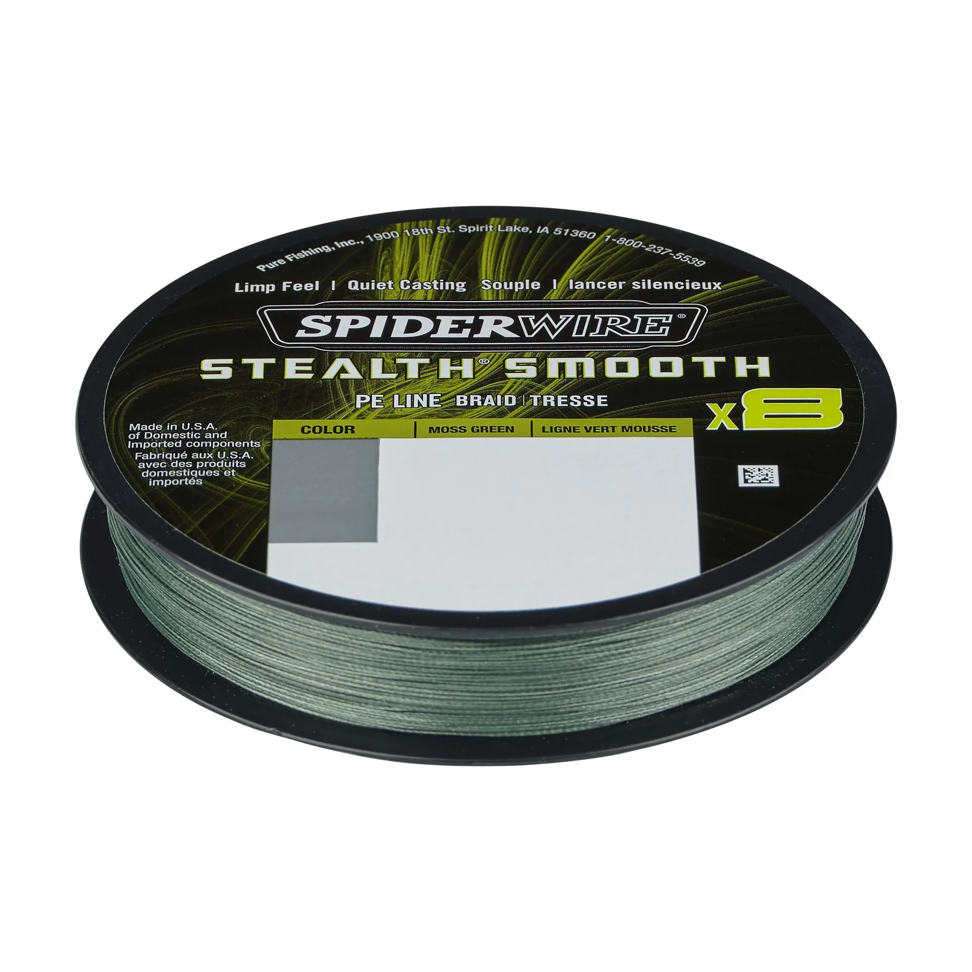 SPIDERWIRE Stealth Smooth 8 Braid 0,07mm 150m Moss Green 6,0kg geflochten