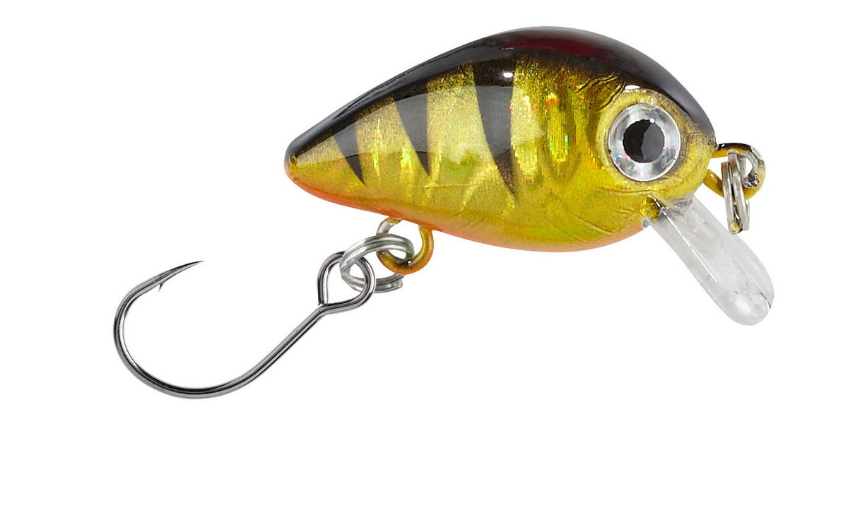 BALZER Wobbler Trout Crank mit Einzelhaken Gelb-Blau3cm — 3.00 Barsch