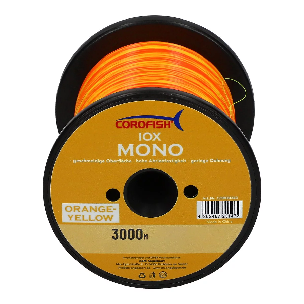 COROFISH IOX mono 0.30mm Orange/Yellow 3000m 11.5kg
