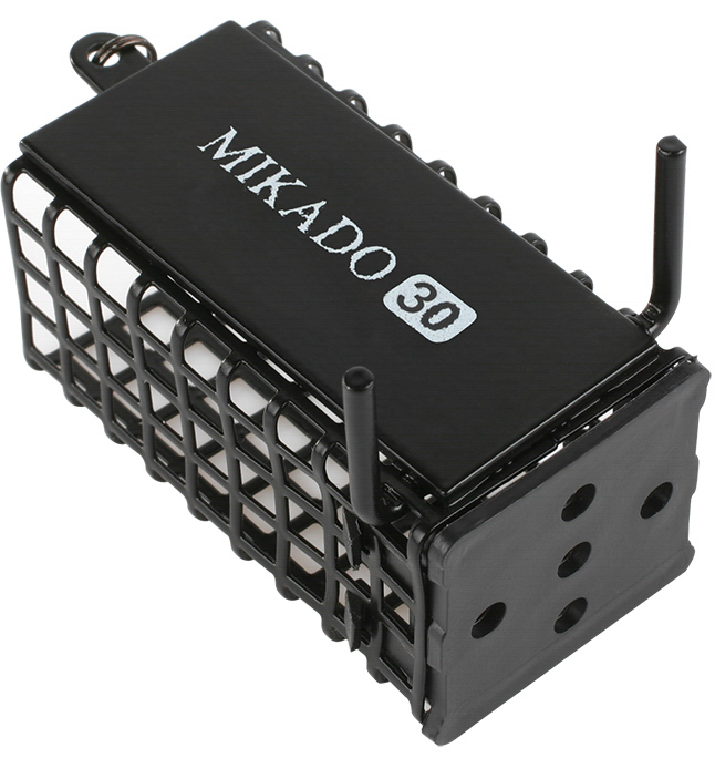 MIKADO Futterkorb vierkant 70g mit Kralle Schwarz 25x30x44mm MIKADO Futterkorb vierkant 70g mit Kralle Schwarz 25x30x44mm