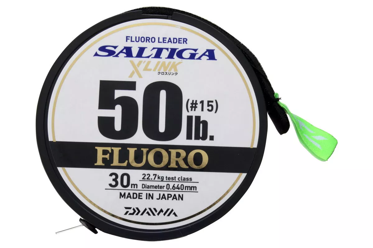 DAIWA Saltiga X'Link Fluorocarbon Leader transparent 0.235mm 3.60k monofile Angelschnur