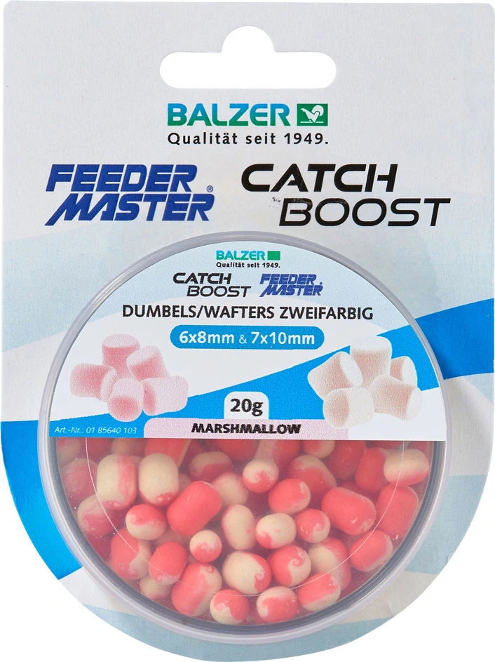 BALZER Zweifarbige Dumbells (Wafter) 6x8mm und 7x10mm gemischt Pink-weiss-Marshmellow