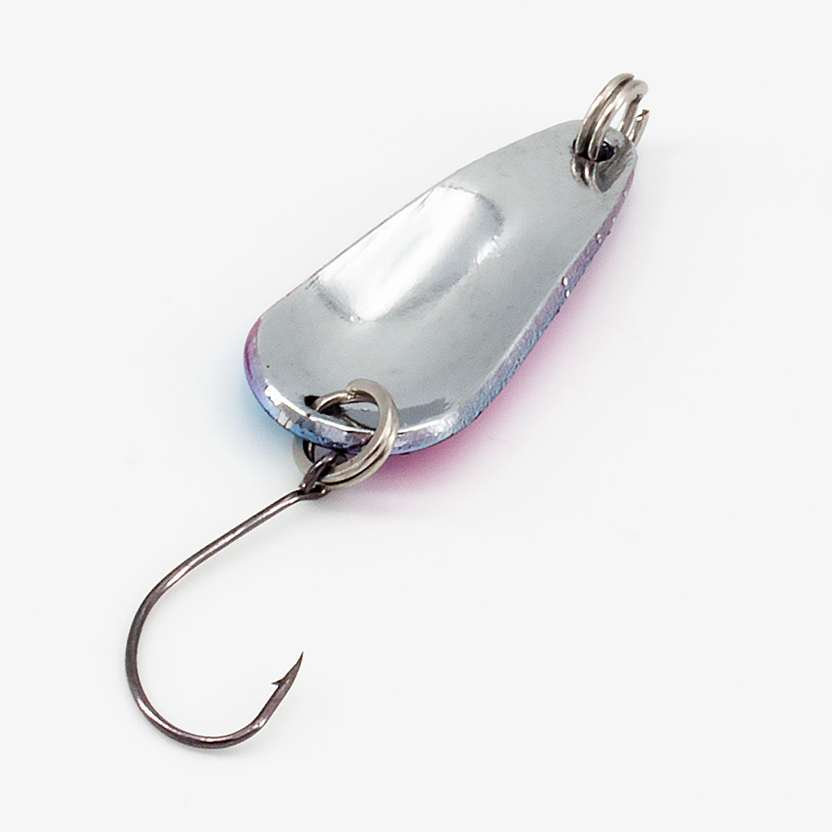 Trout Wiggle Spoon 3g blue pink silver glitter