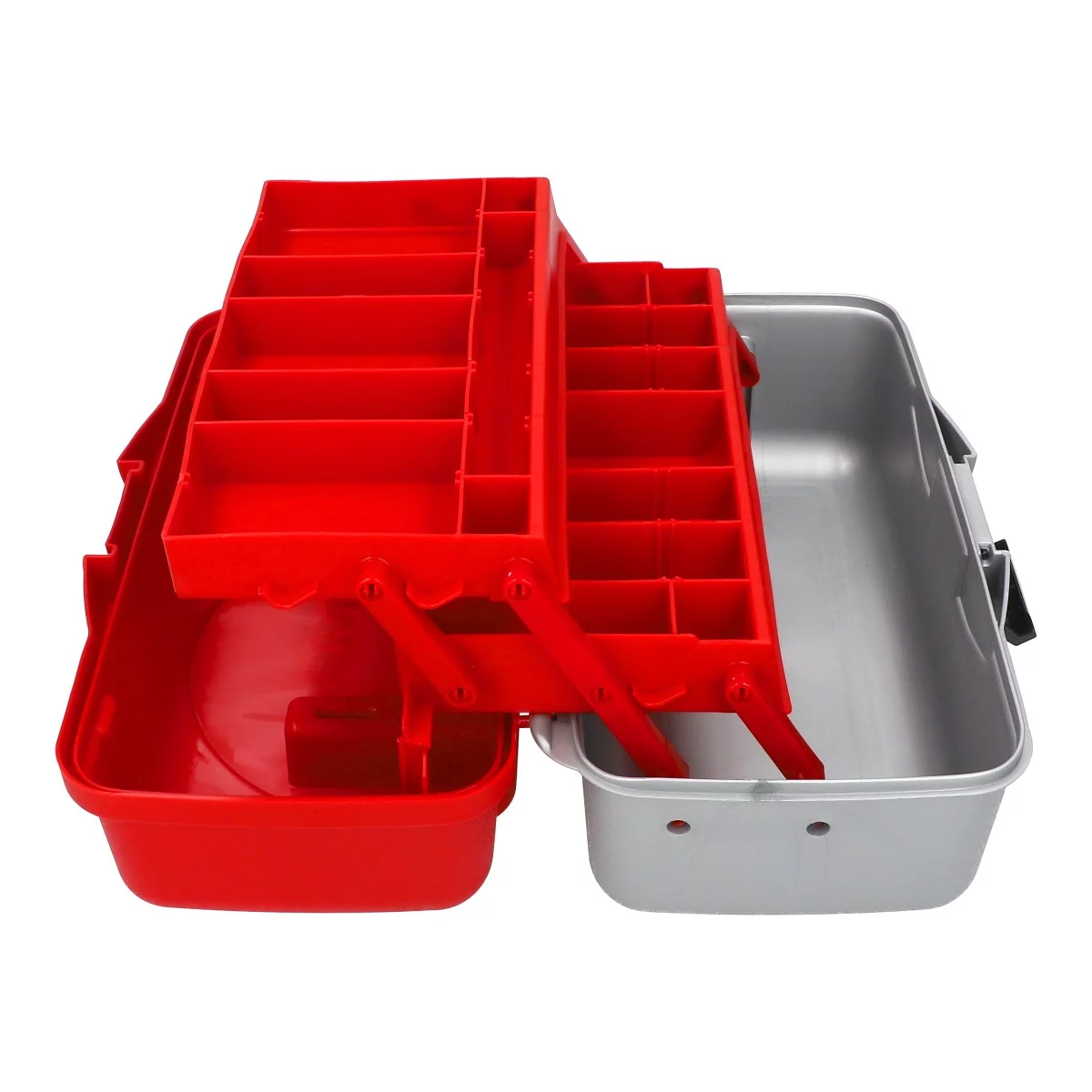 MOSTAL Gerätekiste 35,5 x 20 x 19cm 2-lagig Angelkoffer Angelkiste