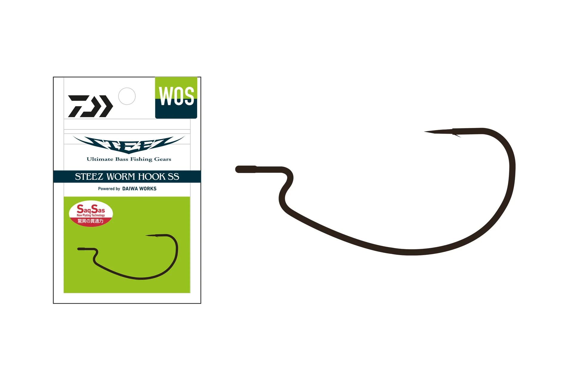 Daiwa Steez Worm Hook Kunstkoederhaken Raubfisch