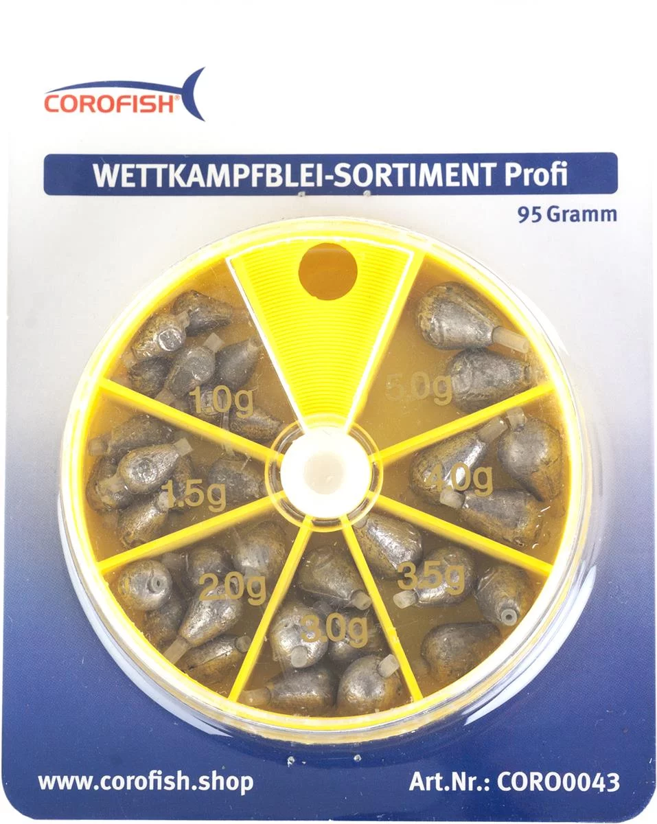COROFISH Wettkampfblei 95g Sortiment PROFI 1-5g SB1