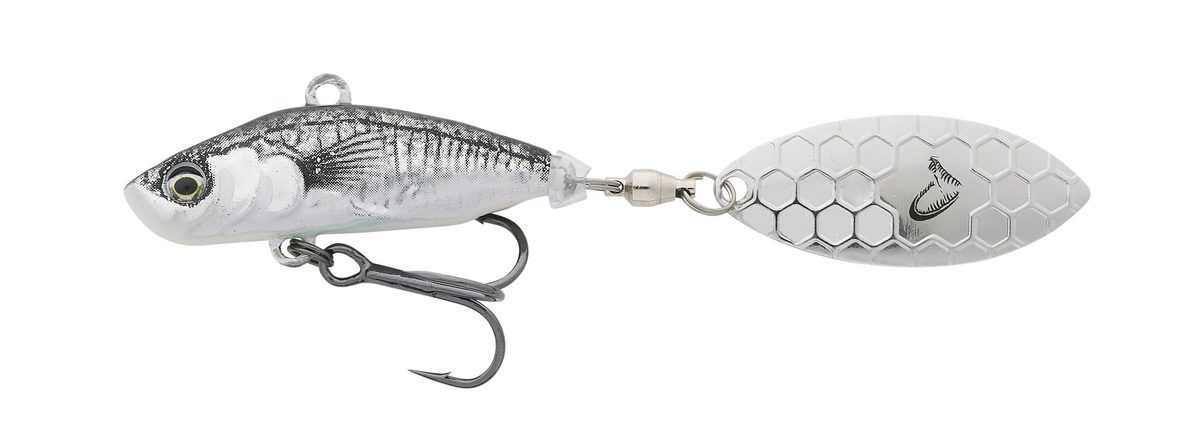 SAVAGE GEAR 3D Sticklebait Tailspin 7.3cm 13g S Black Silver SAVAGE GEAR 3D Sticklebait Tailspin 7.3cm 13g S Black Silver
