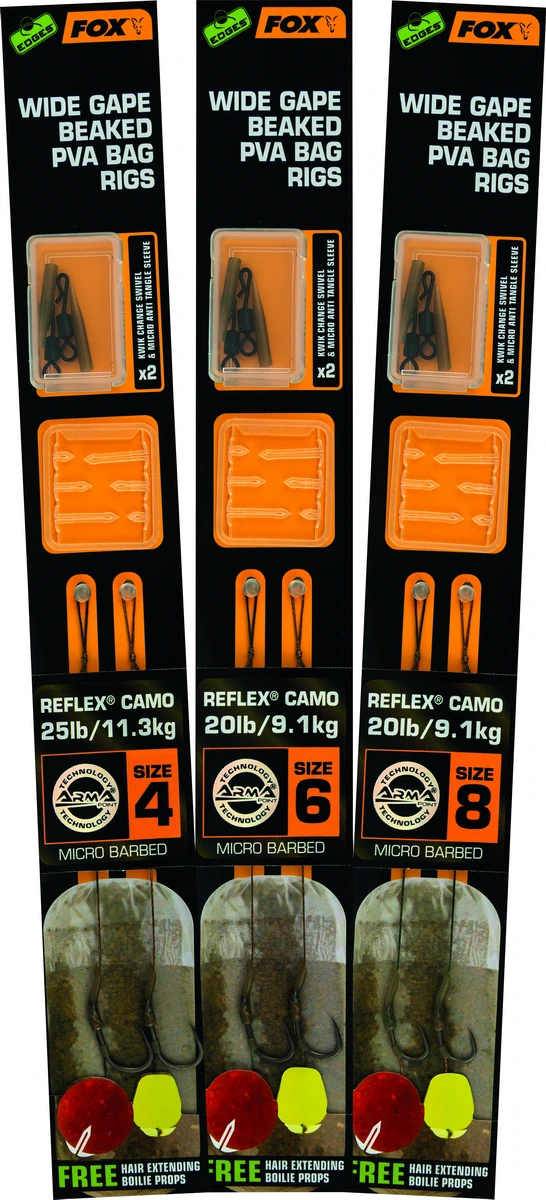 FOX Edges Wide Gape Beaked PVA Ready Rigs