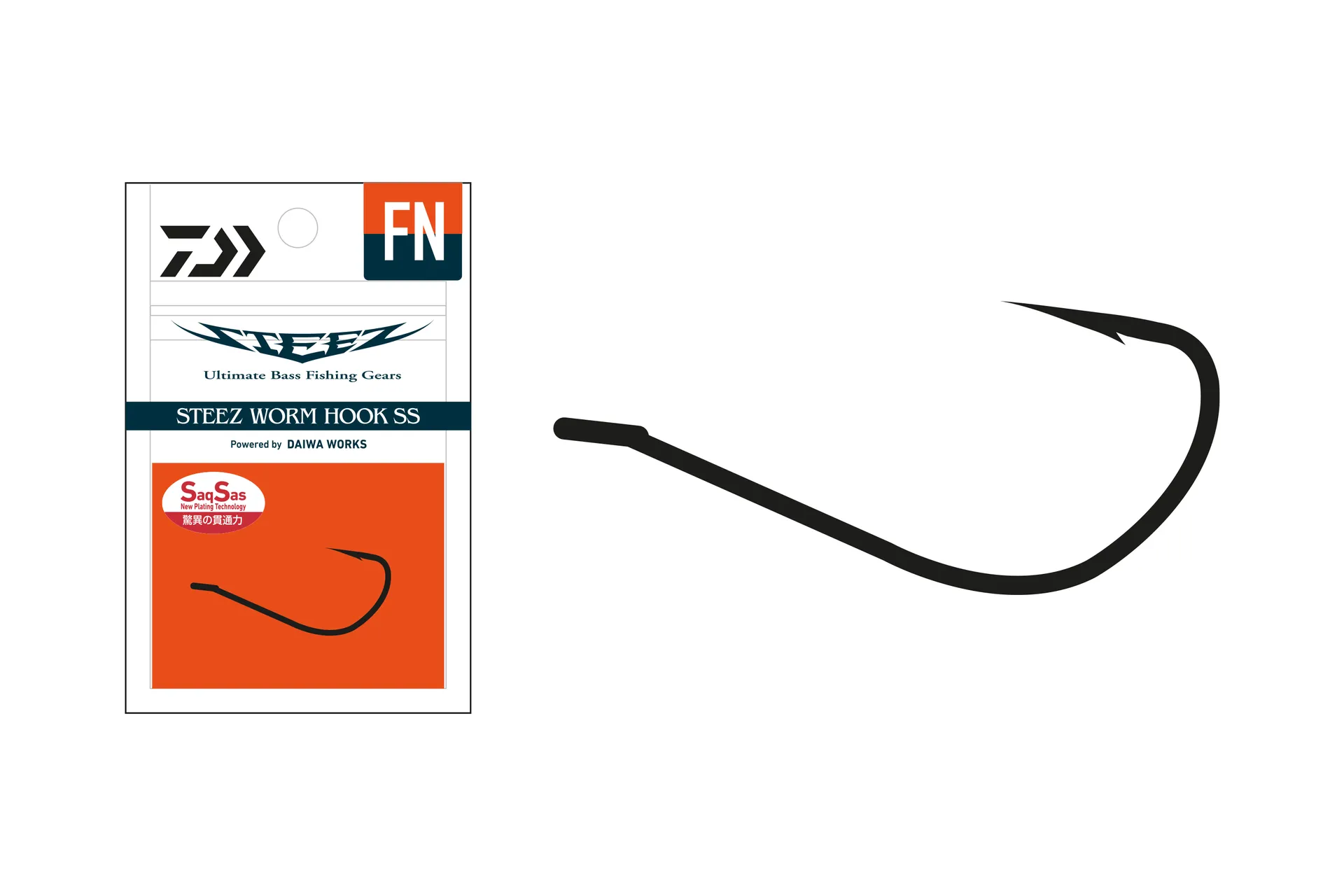 Daiwa Steez Worm Hook Kunstkoederhaken Raubfisch
