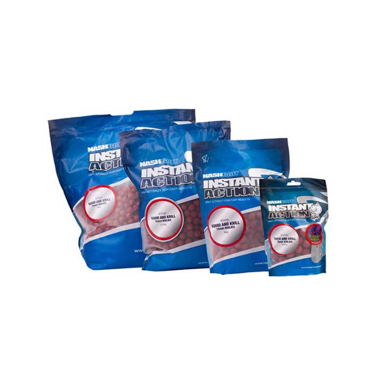 Instant Action Boilies 15mm 1Kg Squid & Krill Instant Action Boilies 15mm 1Kg Squid & Krill