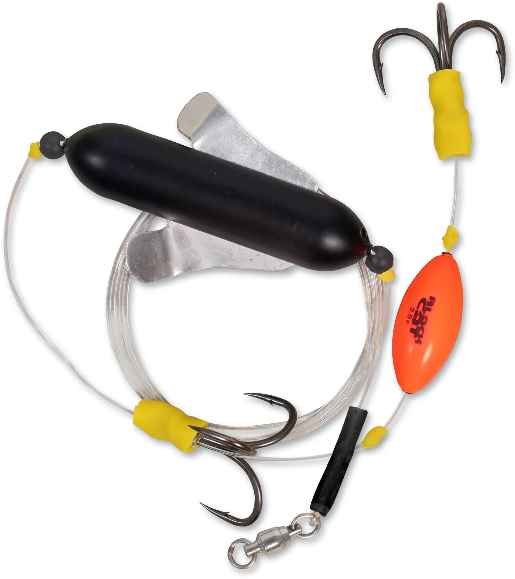 BLACK CAT 2/0 Worm River Rig 2,00m Haken: 2