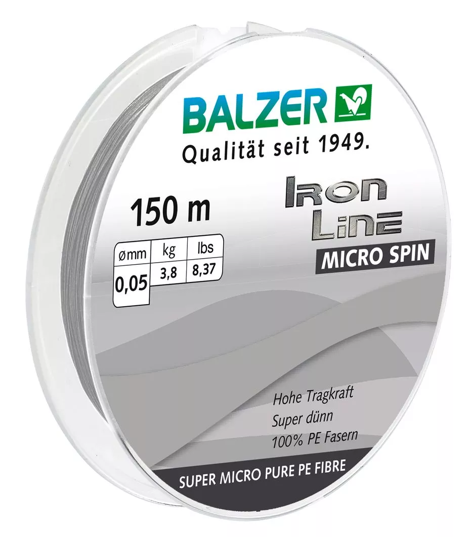 BALZER Iron Line Micro Spin, geflochtene Angelschnur, braided line