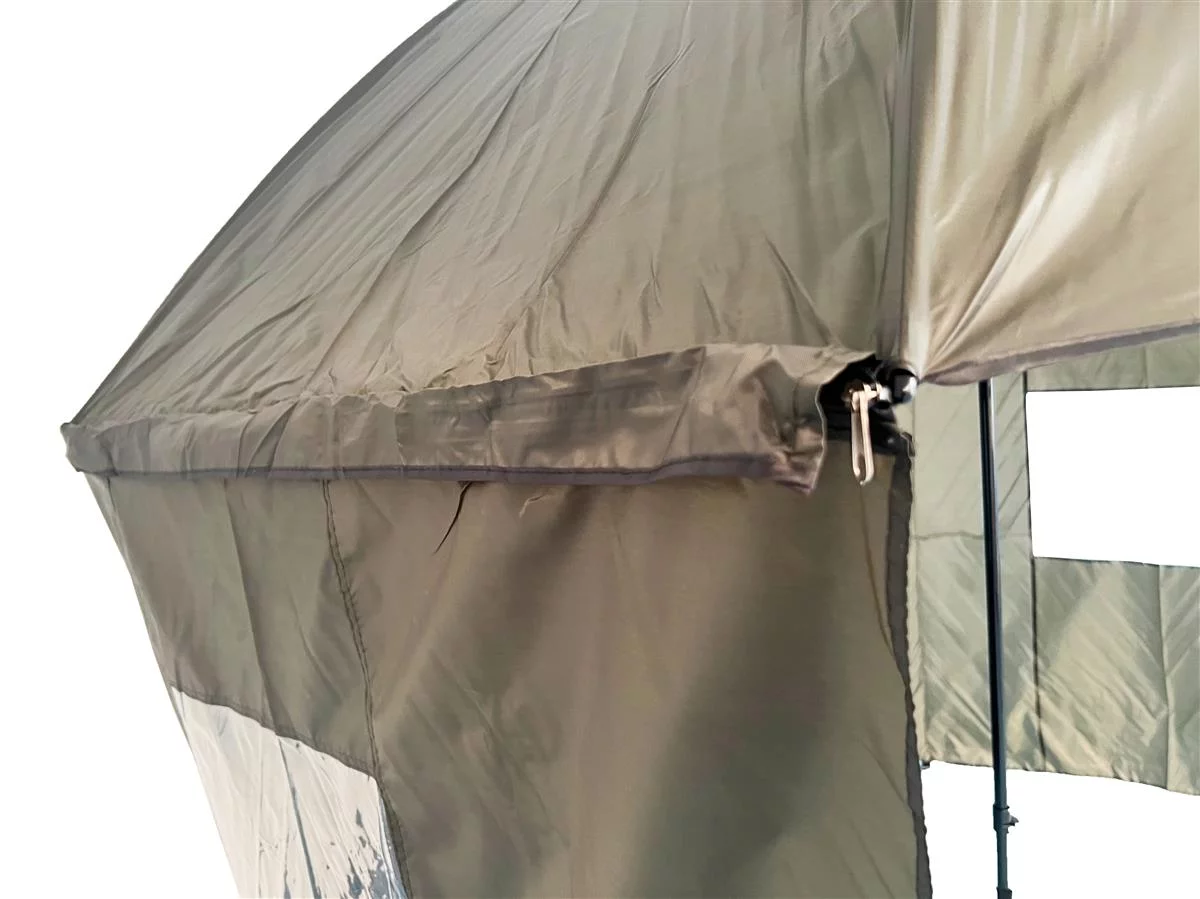 COROFISH Schirmzelt 300cm 210D PU mit Reißverschluss 180° Seitenteil