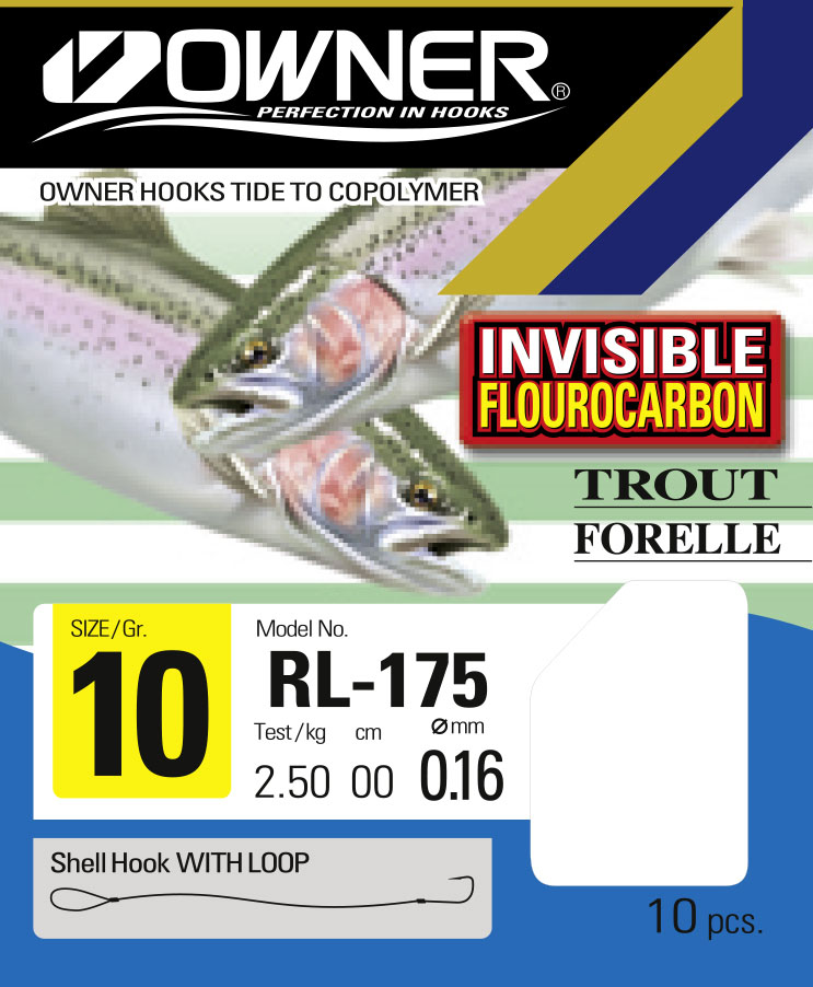 Owner Forelle RL-175 blau Fluorocarbon 150cm 12