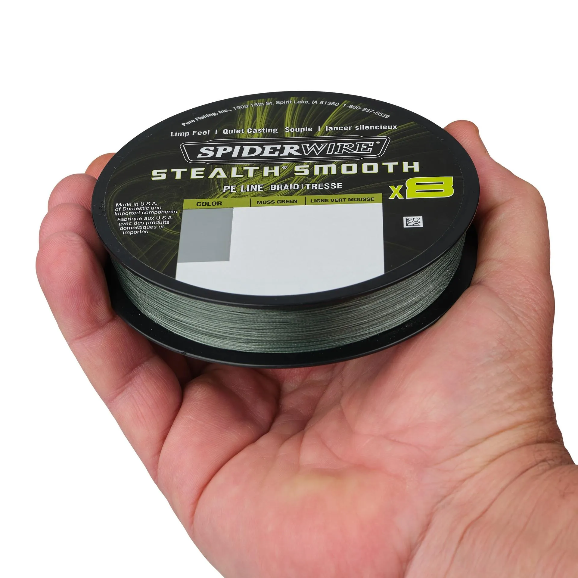 SPIDERWIRE Stealth Smooth 8 Braid 0,07mm 150m Moss Green 6,0kg geflochten