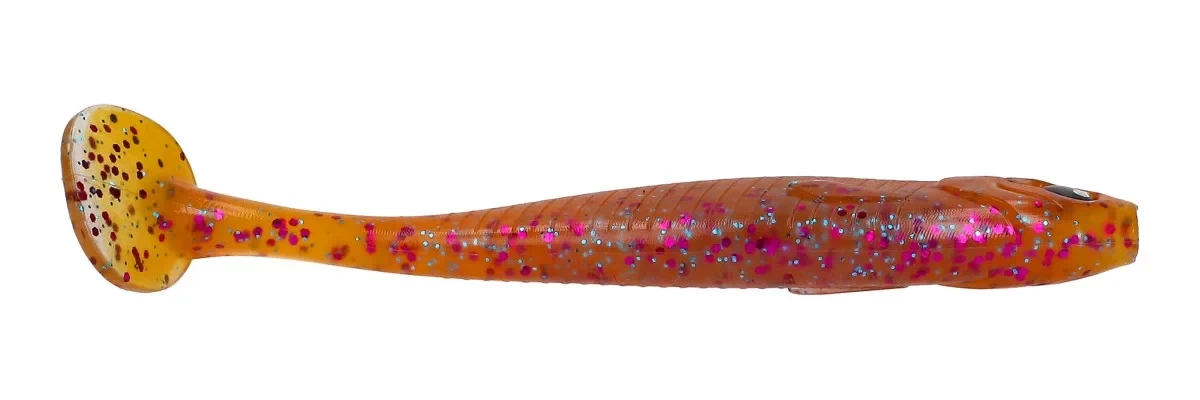 MOSTAL Taipan Zander 10cm / 8g 5 Stück Pearl Pepper UV-Active — 11.5 brown clear